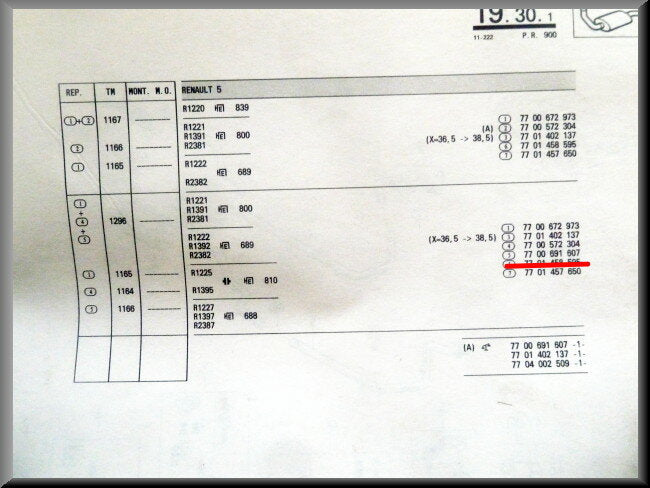 Exhaust pipe – Renault 5 – OEM 7700691607 – NOS