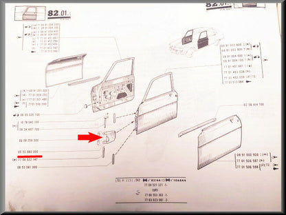 Portierhouder voorzijde – Renault 16 – OEM 0555980000