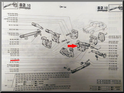Serrure de porte avant gauche – Renault 16 – OEM 7701450150