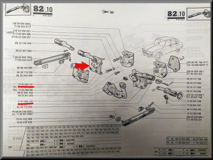 Front right door lock – Renault 16 – OEM 7701450151
