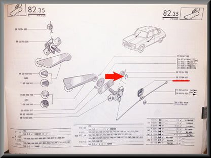 Clip de tringle de guidage – Renault 16 – OEM 0855693900