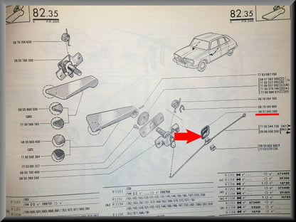Capuchon de protection pour guide de tringle – Renault 16 – OEM 0857543300