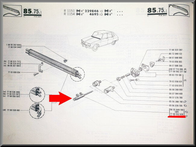 Robinet de chauffage – Renault 16 – OEM 7700552626