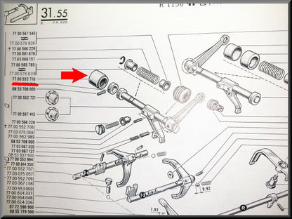 Caoutchouc levier de vitesse (boîte 385) – Renault 16 – OEM 7700552718