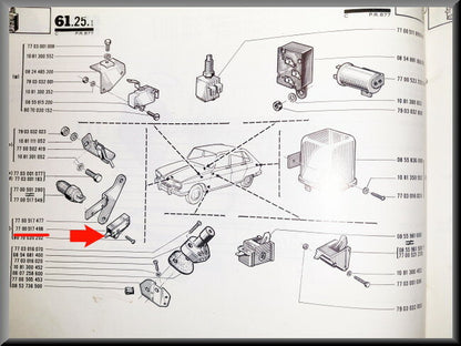 Contacteur (boîte automatique R1153) – Renault 16 – OEM 7700517498