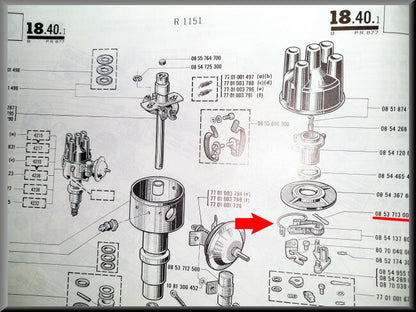 Jeu de rupteurs – Renault 16 – Renault 12 - Alpine - Renault divers - OEM 0854137800