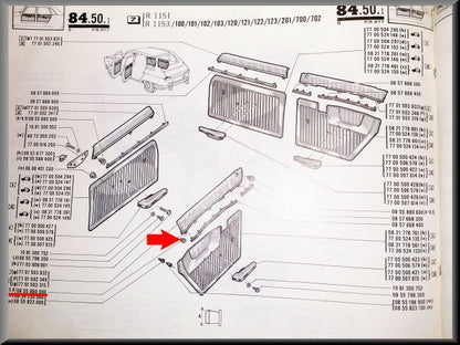 Clip de garnissage de porte (A=5,8) – Renault 16 – OEM 0855880000