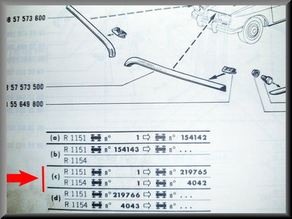 Baguette chromée – Renault 16 TS >1970 – OEM 0857721607
