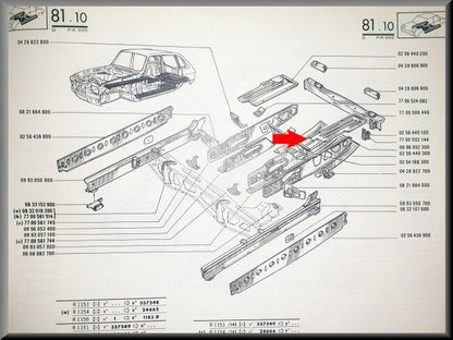 Plaque de plancher de coffre arrière gauche – Renault 16 – OEM 0256440100