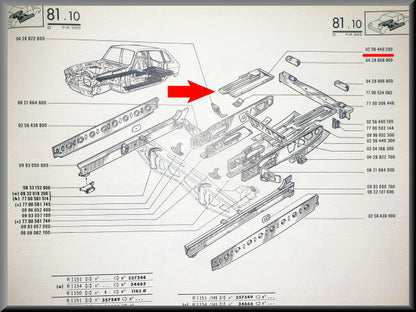 Plaque de plancher de coffre arrière droit – Renault 16 – OEM 0256440200