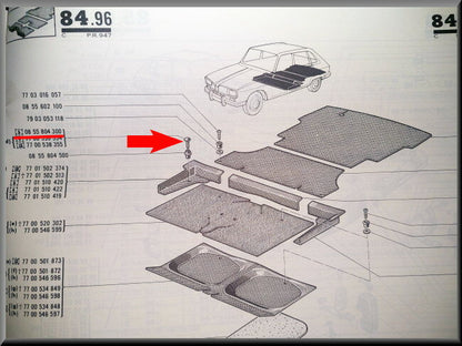 Garniture vis – Renault 16 – OEM 0855804300