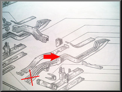 Left sill (front part missing) – Renault 12 – OEM 7701455747 – NOS