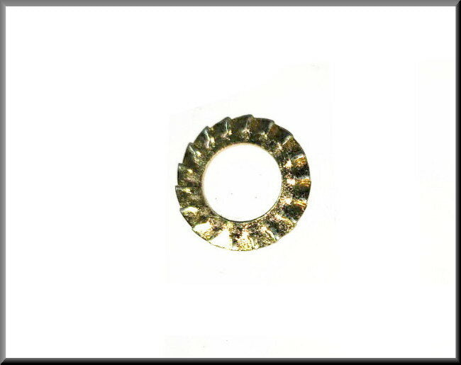 Rondelle doublement dentelée M10 (passivée jaune)