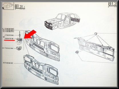 Klemmetje motorkap steun – Renault 16 – OEM 0556170100
