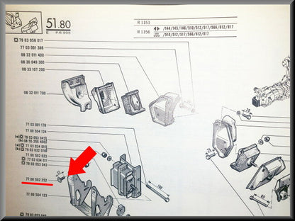 Bout versnellingsbak steun (22mm) – Renault 16 – OEM 7700502252