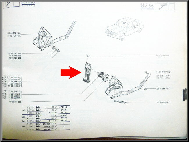 Manivelle de lève-vitre (bouton gris) – Renault 16 – OEM 7701010513