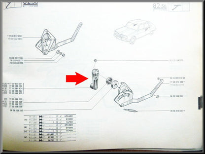 Manivelle lève-vitre (bouton beige) – Renault 16 – OEM 7700537290