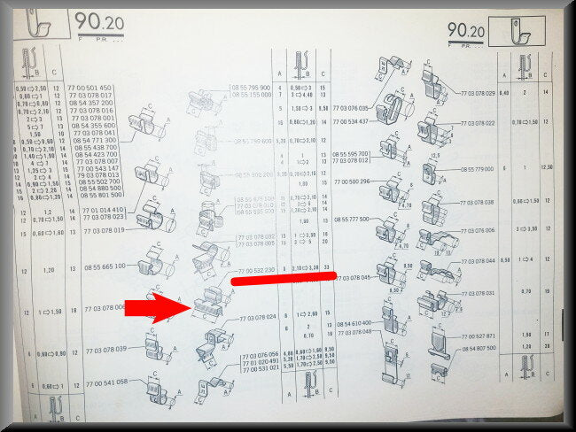 Pince de câble (A=8) – Renault 16 – OEM 7700532230
