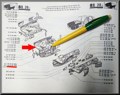 Écran intérieur avec barres à droite – Renault 16 (1150-1151) – OEM 0986082200