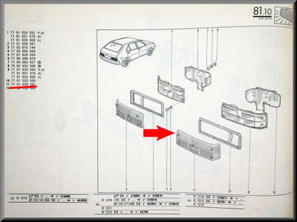 Achterlicht kap rechts  – Renault 14 – OEM 7701020351 – NOS