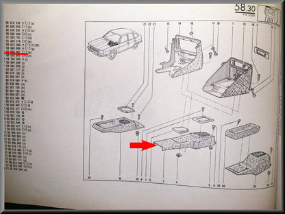 Onderkant afdekkap schakelpook  – Renault 20 – OEM 7700668841 – NOS