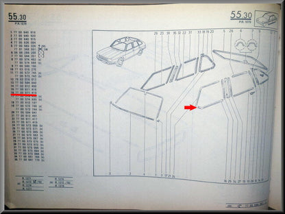 Baguette de porte avant gauche – Renault 30 – OEM 7700611418 – NOS