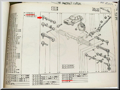 Spoorstang rechts – Renault 20 - Renault 30 – OEM 7700630016