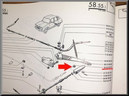 Afstelschroef handremkabel – Renault 16 – OEM 0608165500