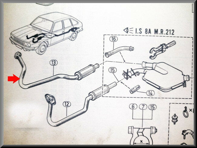 Pot d'échappement – Renault 30 – OEM 7700663680 – NOS