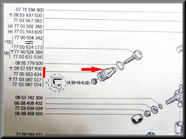 Boîtier d'entraînement de compteur kilométrique – Renault 12 ancien modèle – OEM 0857957900
