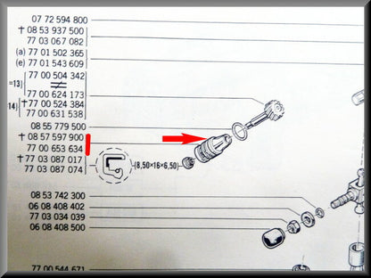 Boîtier d'entraînement de compteur kilométrique – Renault 12 ancien modèle – OEM 0857957900