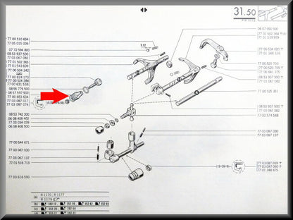 Boîtier d'entraînement de compteur kilométrique – Renault 12 ancien modèle – OEM 0857957900