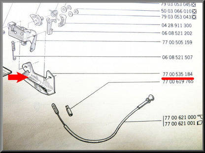Afdekkap motorkap slot – Renault 12 – OEM 7700535184