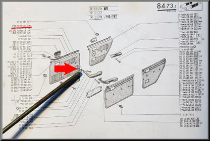 Cover cap for inside door handle.