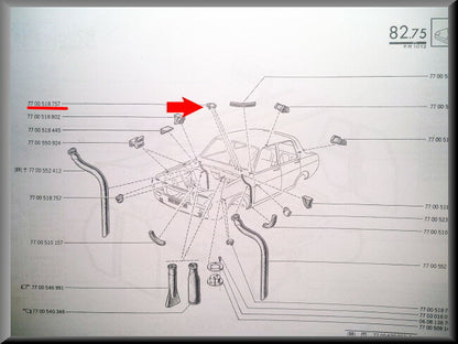 Carrosserie dop 35 mm – Renault 12 – OEM 7700518757