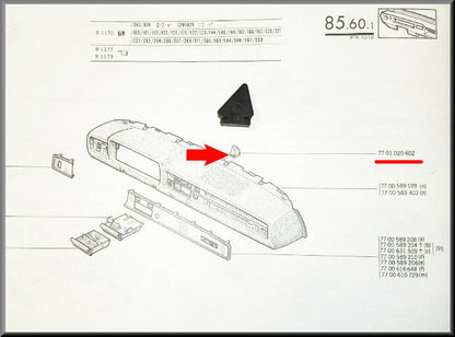 Clip dashboard – Renault 12 – OEM 6000046740 / 7701020602