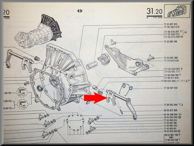 Beugel druklager – Renault 16 – OEM 0556397981