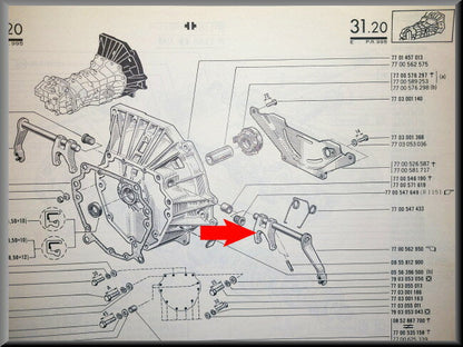 Beugel druklager – Renault 16 – OEM 0556397981