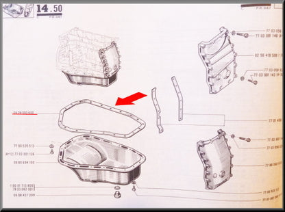 Carterpanpakking – Renault 12 – Renault 16 - Renault divers - OEM 7700710279