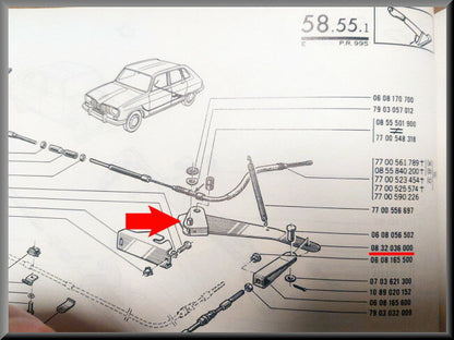 Handrem hevel – Renault 16 – OEM 0832036000