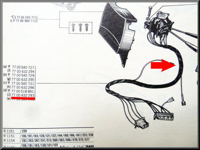 Turn signal switch – Renault 16 – OEM 7700632293