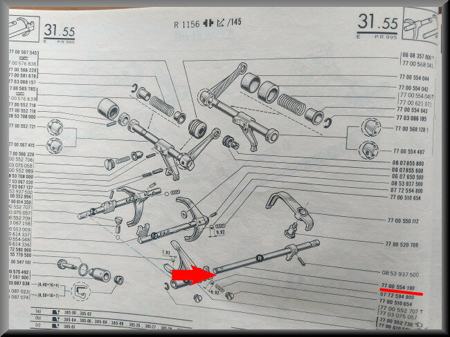 Reverse axle.