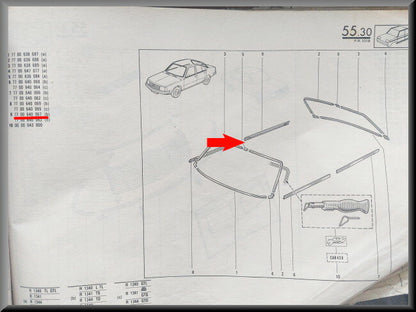 Baguette de protection porte arrière droite – Renault 18 – OEM 7700640067 – NOS
