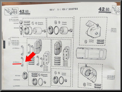 Remklauwhouder veer – Renault 16 (1150) – OEM 0855832400