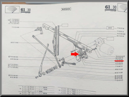 Ruitenwisser as links (Bosch) – Renault 16 – OEM 7701016969