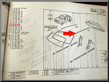 Baguette décorative gauche – Renault 14 – OEM 7700631277 – NOS
