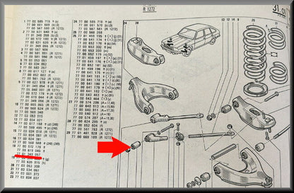Silent bloc  – Renault 18 - Renault 20 – Renault 30 - OEM 7701349057 – NOS