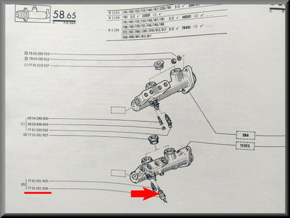 Sensor remvloeistof niveau – Renault 16 – OEM 7701021926