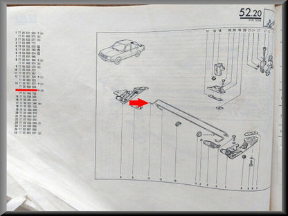 Tige de hayon – Renault 18 – OEM 7700690924 – NOS