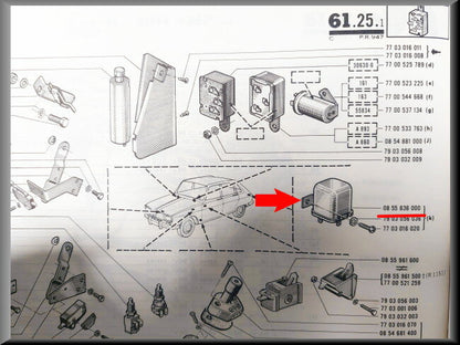 Relais  – Renault 16 – OEM 0855836000 – NOS